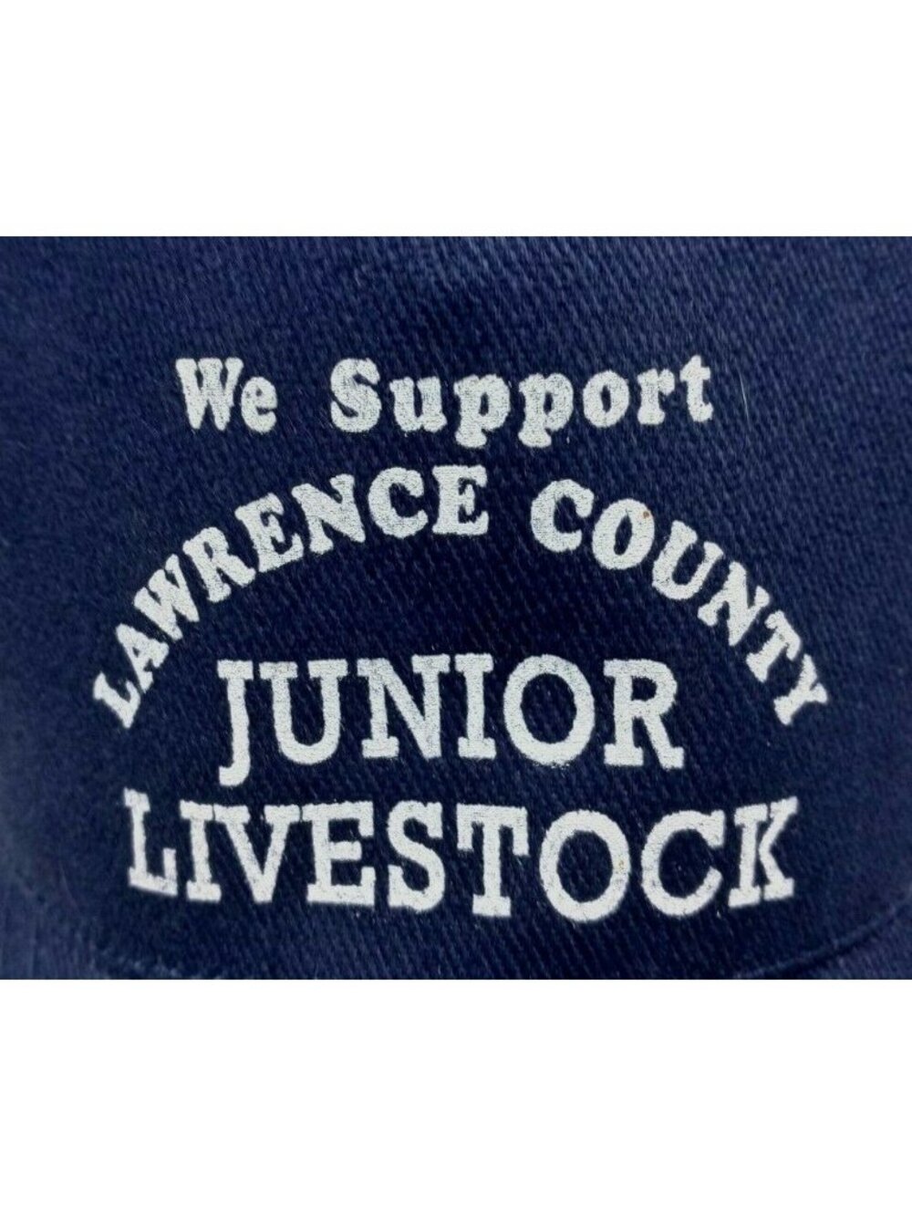Vintage We Support Lawrence County Junior Lifestock Adjustable Baseball Cap - Picture 2 of 7